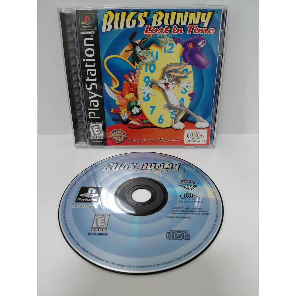 Bugs Bunny Lost in Time Sony PlayStation PS1 Retro Video Game SLUS-00838 NTSC